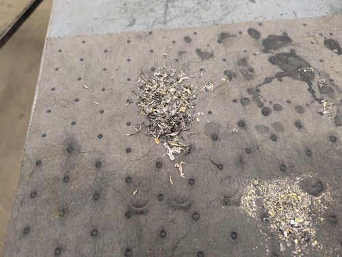 Metal Shards on a table