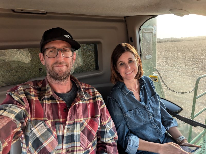 Sister riding in S770 combine
